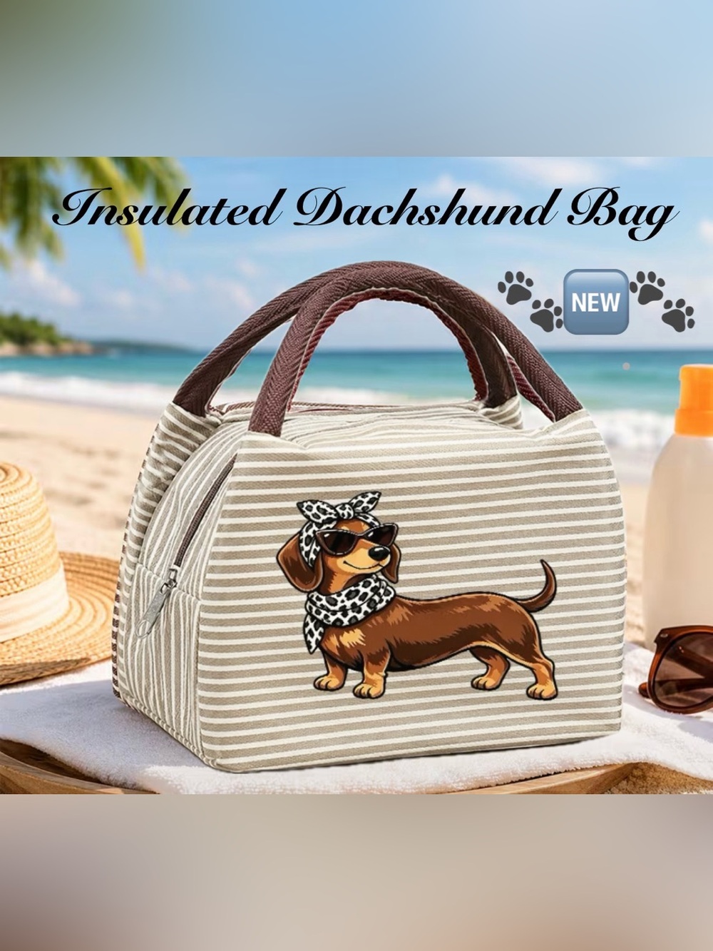Insulated Dachshund Lunch Bag - NEW in original packaging